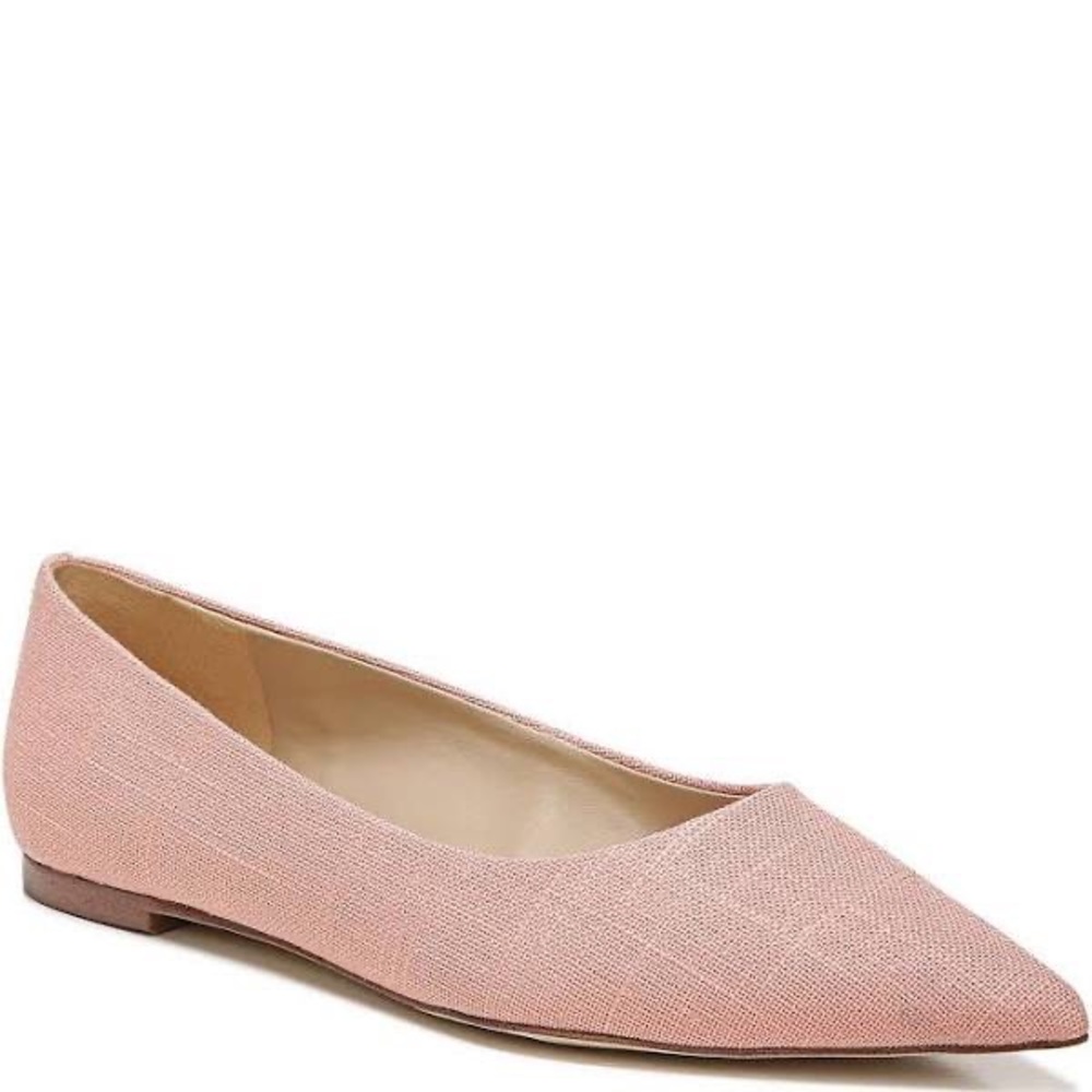 SAM EDELMAN WANDA LINEN POINTY TOE FLATS CANYON CLAY NWT